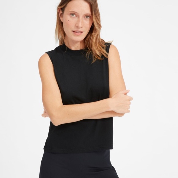 Cotton Mockneck Muscle Tank 